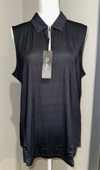 Ladies Sleeveless Polka Dot Polo