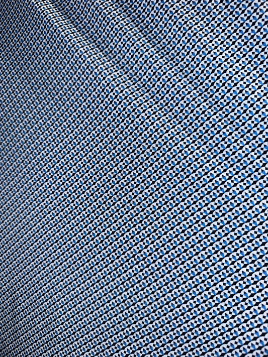 Gentlemen’s Blue Textured Signature Polo